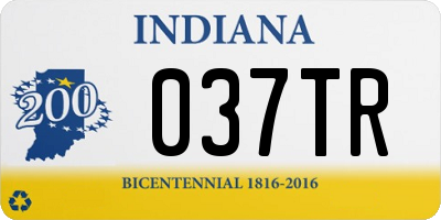 IN license plate 037TR