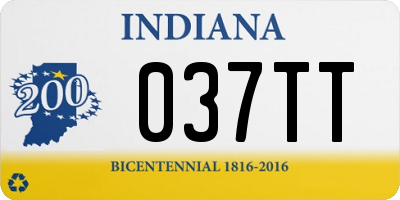 IN license plate 037TT