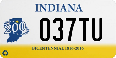 IN license plate 037TU