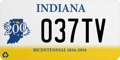 IN license plate 037TV