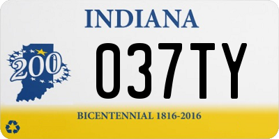 IN license plate 037TY