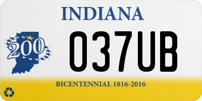 IN license plate 037UB