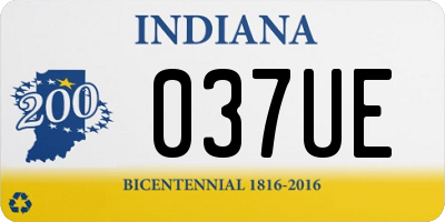 IN license plate 037UE