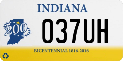 IN license plate 037UH