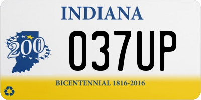 IN license plate 037UP