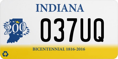 IN license plate 037UQ