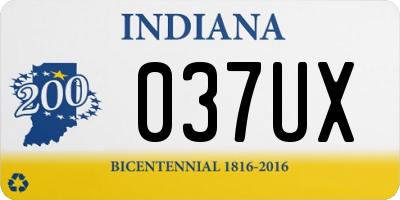 IN license plate 037UX