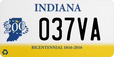 IN license plate 037VA