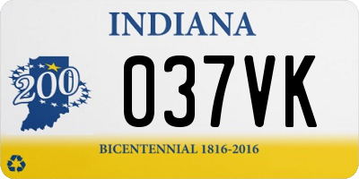 IN license plate 037VK