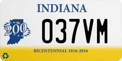 IN license plate 037VM