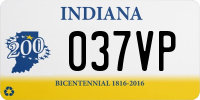 IN license plate 037VP