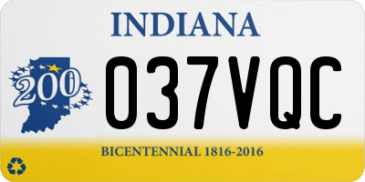 IN license plate 037VQC