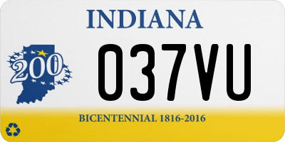 IN license plate 037VU