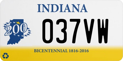 IN license plate 037VW