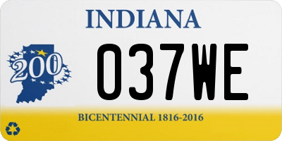 IN license plate 037WE