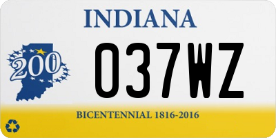 IN license plate 037WZ