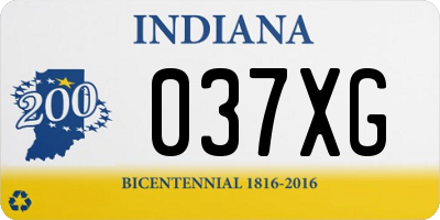 IN license plate 037XG