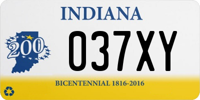 IN license plate 037XY