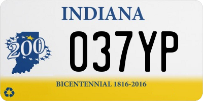 IN license plate 037YP