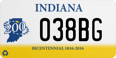 IN license plate 038BG