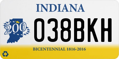 IN license plate 038BKH