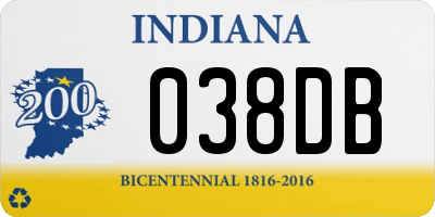 IN license plate 038DB