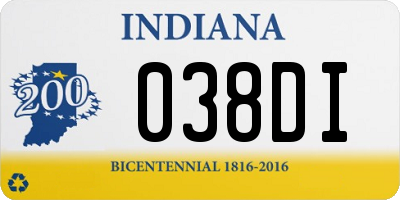 IN license plate 038DI