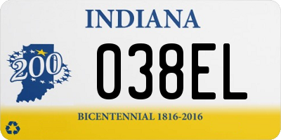 IN license plate 038EL