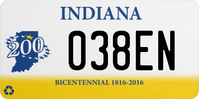IN license plate 038EN