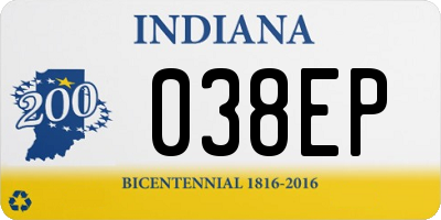 IN license plate 038EP