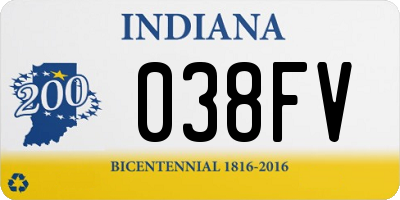 IN license plate 038FV