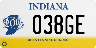 IN license plate 038GE