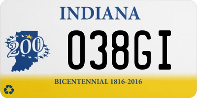 IN license plate 038GI