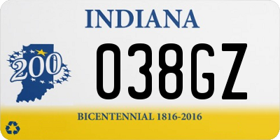 IN license plate 038GZ