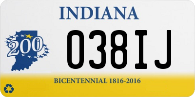 IN license plate 038IJ