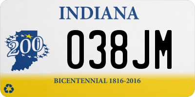 IN license plate 038JM