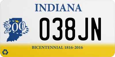 IN license plate 038JN