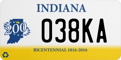 IN license plate 038KA