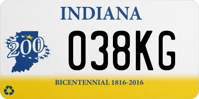 IN license plate 038KG