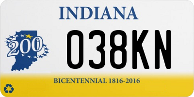 IN license plate 038KN