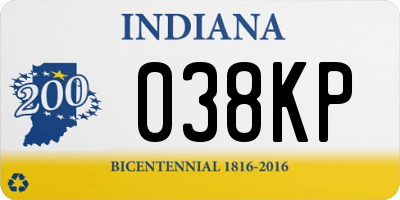 IN license plate 038KP