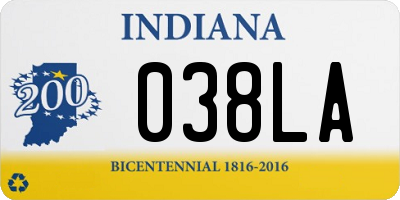 IN license plate 038LA