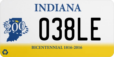 IN license plate 038LE