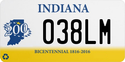 IN license plate 038LM