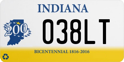 IN license plate 038LT