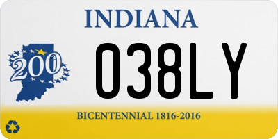 IN license plate 038LY