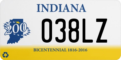 IN license plate 038LZ