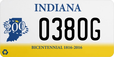 IN license plate 038OG