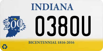 IN license plate 038OU