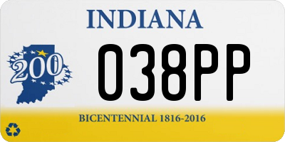 IN license plate 038PP